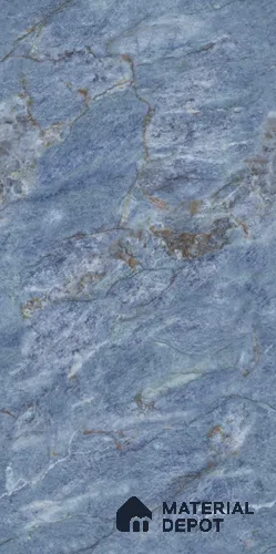 Endless Marble Floor & Wall Tile TL 10870 Ileum Blue 4 ft x 2 ft High Gloss Finish Vitrified Tile - 9 mm | 5 Random Designs | Suitable for Living Room, Bedroom & Kitchen