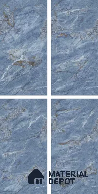 Endless Marble Floor & Wall Tile TL 10870 Ileum Blue 4 ft x 2 ft High Gloss Finish Vitrified Tile - 9 mm | 5 Random Designs | Suitable for Living Room, Bedroom & Kitchen
