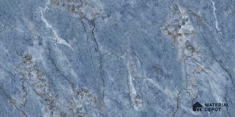 Endless Marble Floor & Wall Tile TL 10870 Ileum Blue 4 ft x 2 ft High Gloss Finish Vitrified Tile - 9 mm | 5 Random Designs | Suitable for Living Room, Bedroom & Kitchen
