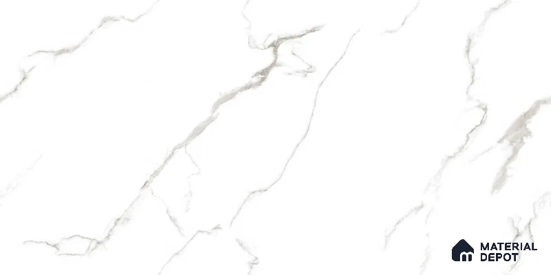 Endless Marble Floor & Wall Tile TL 10867 B Venato Bianco 4 ft x 2 ft Carving Matte Finish Vitrified Tile - 9 mm | 7 Random Designs | Suitable for Living Room, Bedroom & Kitchen