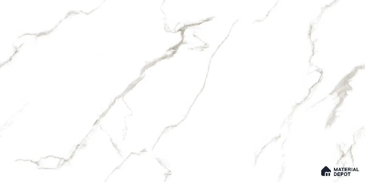 Endless Marble Floor & Wall Tile TL 10867 B Venato Bianco 4 ft x 2 ft Carving Matte Finish Vitrified Tile - 9 mm | 7 Random Designs | Suitable for Living Room, Bedroom & Kitchen