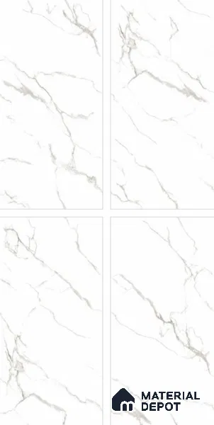 Endless Marble Floor & Wall Tile TL 10867 B Venato Bianco 4 ft x 2 ft Carving Matte Finish Vitrified Tile - 9 mm | 7 Random Designs | Suitable for Living Room, Bedroom & Kitchen
