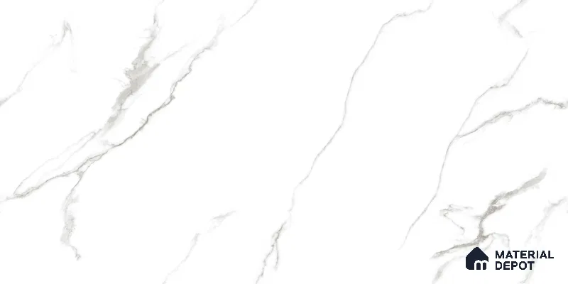 Endless Marble Floor & Wall Tile TL 10867 B Venato Bianco 4 ft x 2 ft Carving Matte Finish Vitrified Tile - 9 mm | 7 Random Designs | Suitable for Living Room, Bedroom & Kitchen