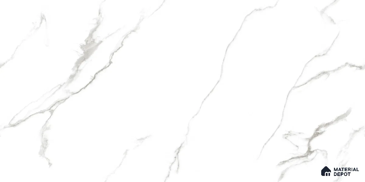 Endless Marble Floor & Wall Tile TL 10867 B Venato Bianco 4 ft x 2 ft Carving Matte Finish Vitrified Tile - 9 mm | 7 Random Designs | Suitable for Living Room, Bedroom & Kitchen