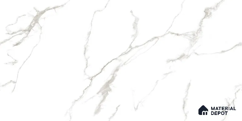 Endless Marble Floor & Wall Tile TL 10867 B Venato Bianco 4 ft x 2 ft Carving Matte Finish Vitrified Tile - 9 mm | 7 Random Designs | Suitable for Living Room, Bedroom & Kitchen