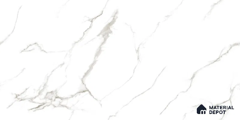 Endless Marble Floor & Wall Tile TL 10867 B Venato Bianco 4 ft x 2 ft Carving Matte Finish Vitrified Tile - 9 mm | 7 Random Designs | Suitable for Living Room, Bedroom & Kitchen