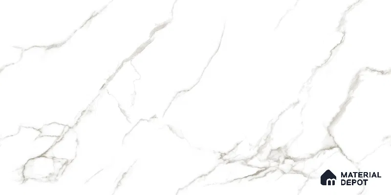 Endless Marble Floor & Wall Tile TL 10867 B Venato Bianco 4 ft x 2 ft Carving Matte Finish Vitrified Tile - 9 mm | 7 Random Designs | Suitable for Living Room, Bedroom & Kitchen