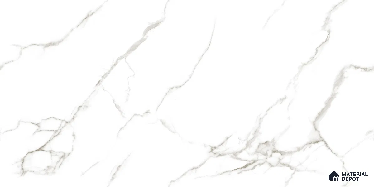 Endless Marble Floor & Wall Tile TL 10867 B Venato Bianco 4 ft x 2 ft Carving Matte Finish Vitrified Tile - 9 mm | 7 Random Designs | Suitable for Living Room, Bedroom & Kitchen