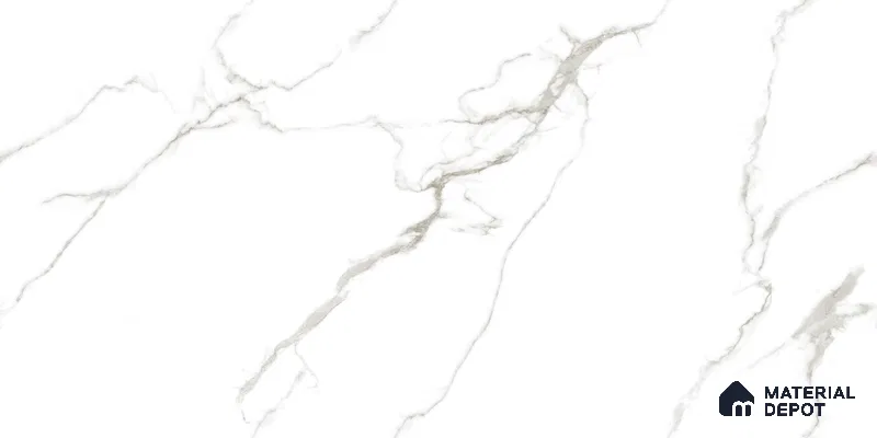 Endless Marble Floor & Wall Tile TL 10867 B Venato Bianco 4 ft x 2 ft Carving Matte Finish Vitrified Tile - 9 mm | 7 Random Designs | Suitable for Living Room, Bedroom & Kitchen