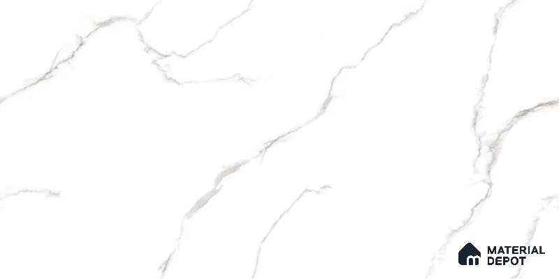 Endless Marble Floor & Wall Tile TL 10867 B Venato Bianco 4 ft x 2 ft Carving Matte Finish Vitrified Tile - 9 mm | 7 Random Designs | Suitable for Living Room, Bedroom & Kitchen