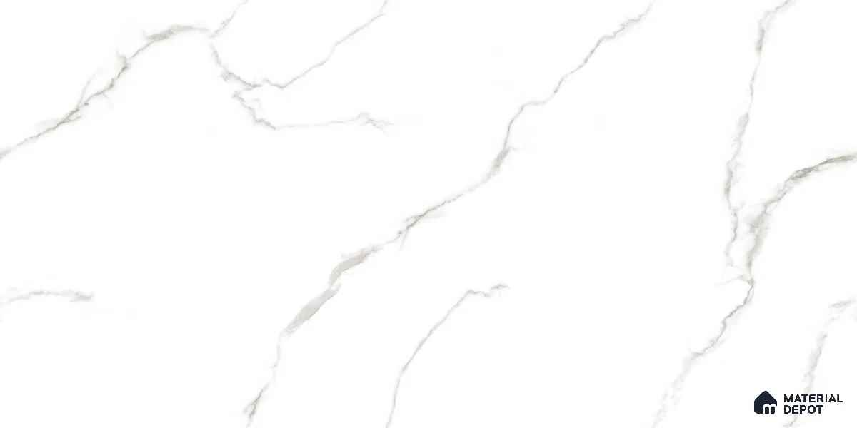 Endless Marble Floor & Wall Tile TL 10867 B Venato Bianco 4 ft x 2 ft Carving Matte Finish Vitrified Tile - 9 mm | 7 Random Designs | Suitable for Living Room, Bedroom & Kitchen
