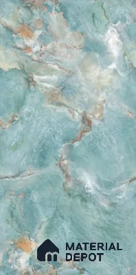 Endless Marble Floor & Wall Tile TL 10866 Radiance Aqua 4 ft x 2 ft Glossy Finish Vitrified Tile - 9 mm | 4 Random Designs | Suitable for Living Room, Bedroom & Kitchen