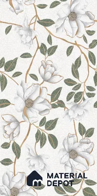 Floral Wall Tile TL 10851 Blossom Decor 4 ft x 2 ft Carving Matte Finish Vitrified Tile - 9 mm | Suitable for Bathroom, Accent/Feature Wall, Dining Area