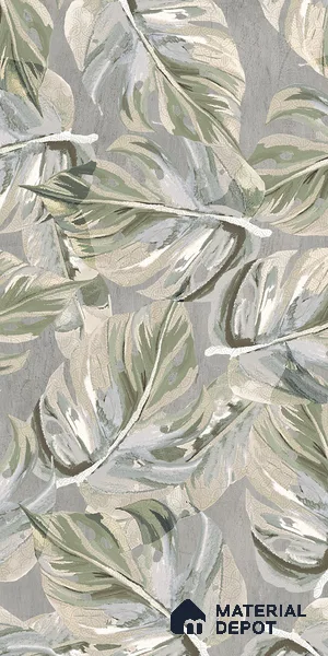 Tropical Wall Tile TL 12235 Cementine Decore Forest 4 ft x 2 ft Shapecer Mist Finish Vitrified Tile - 9 mm | Suitable for Bathroom, Accent/Feature Wall, Foyer
