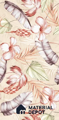 Floral Wall Tile TL 11972 F Roxy Crema & Decore 4 ft x 2 ft Granulla Finish Vitrified Tile - 9 mm | Suitable for Bathroom, Accent/Feature Wall, Dining Area