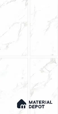 Marble Floor & Wall Tile TL 10858 Hazy White 4 ft x 2 ft Glossy Finish Vitrified Tile - 9 mm | 4 Random Designs | Suitable for Living Room, Bedroom & Kitchen
