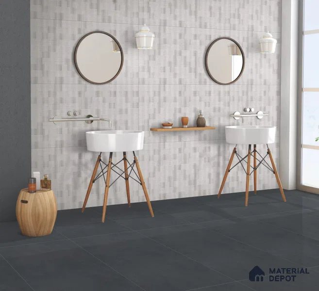 Patterned Wall Tile TL 10847 G Theo Frothy Decor 4 ft x 2 ft Punch Matte Finish Vitrified Tile - 9 mm | Suitable for Living Room, Bedroom & Kitchen