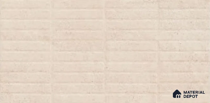 Brick Wall Tile TL 11994 B Amalfi Beige Brick Decor 4 ft x 2 ft Matte Finish Vitrified Tile - 9 mm