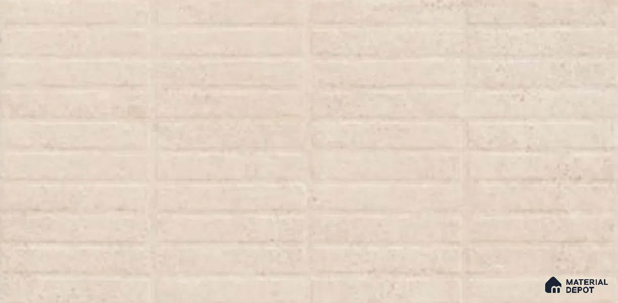 Brick Wall Tile TL 11994 B Amalfi Beige Brick Decor 4 ft x 2 ft Matte Finish Vitrified Tile - 9 mm
