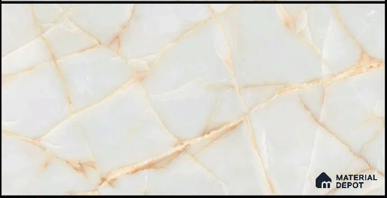Marble Look  Tile TL 11923 Crystal Beige 4 ft x 2 ft Vitrified Glossy Finish - 9 mm | 3 Random Designs