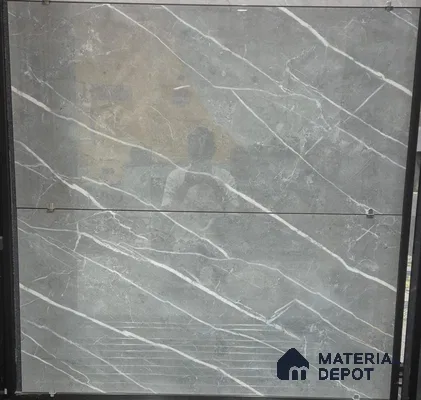 Marble Look  Tile TL 11926 Milan Grey Endless 4 ft x 2 ft Vitrified Glossy Finish - 9 mm | 3 Random Designs