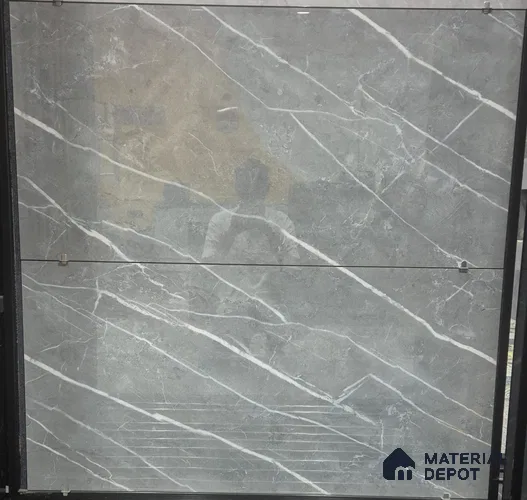 Marble Look Tile TL 11926 Milan Grey Endless 4 ft x 2 ft Vitrified Glossy Finish - 9 mm | 3 Random Designs