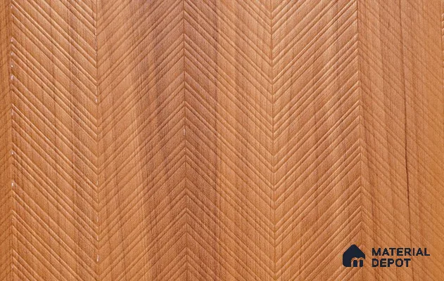 Wooden Look LM 21117 C Saffron Wood Zig Wave Texture Finish 8 ft x 4 ft Decorative Laminate - 1 mm | Suitable for TV Unit, Wardrobe, Kitchen Cabinets