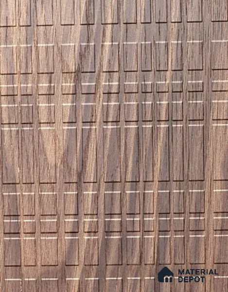 Patterened Look LM 21118 Castano Rich Cube Texture Finish 8 ft x 4 ft Decorative Laminate - 1 mm | Suitable for Bedroom, TV Unit, Wardrobe