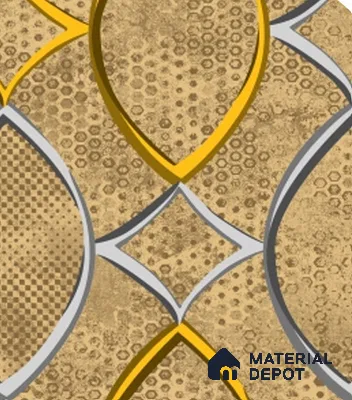 4047 | 10 Meter x 21 Inches Geometric Look Wallpaper - 57.41 Sq. Ft. | Minimum 15% wastage during installation