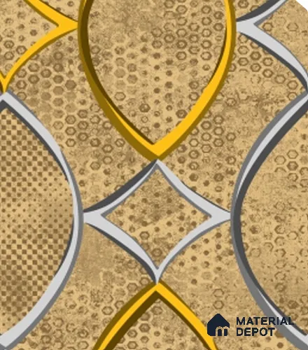 4047 | 10 Meter x 21 Inches Geometric Look Wallpaper - 57.41 Sq. Ft. | Minimum 15% wastage during installation