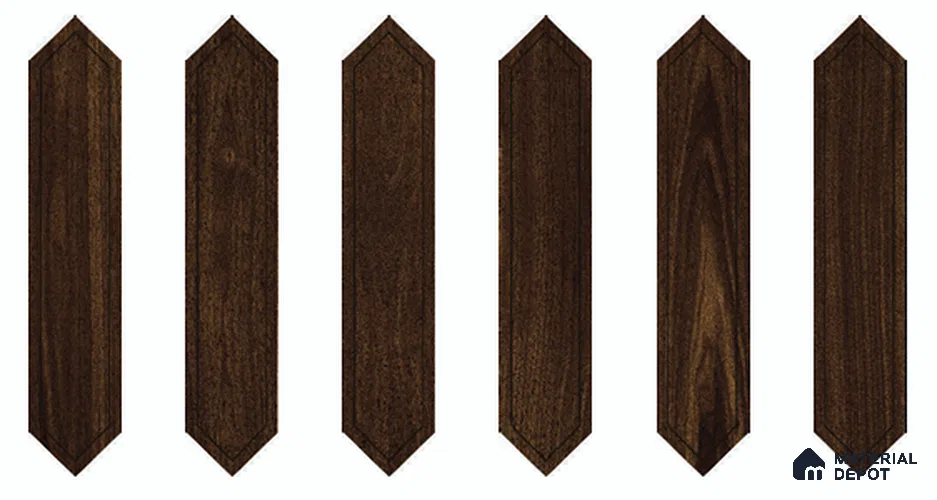Wood Look Floor TL 13327 T Diamante Wood 1104 E 42 inch x 8 inch Satin Finish Porcelain Tile - 9 mm | 7 Random Designs