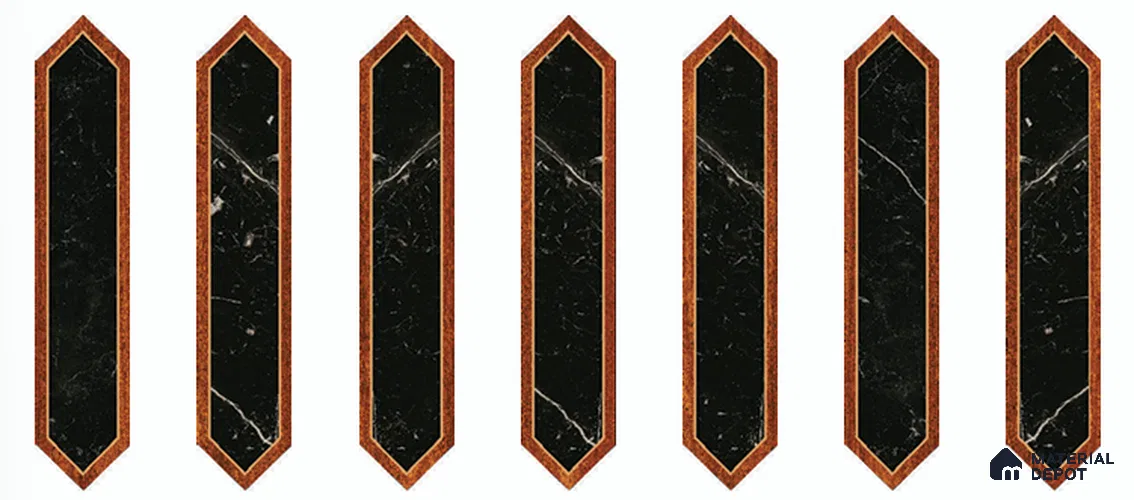 Wood Look Floor TL 13327 C Diamante Wood 1101 C 42 inch x 8 inch Satin Finish Porcelain Tile - 9 mm | 7 Random Designs
