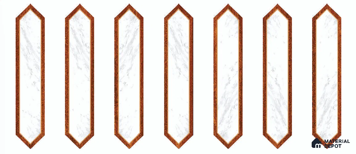 Wood Look Floor TL 13327 D Diamante Wood 1101 D 42 inch x 8 inch Satin Finish Porcelain Tile - 9 mm | 7 Random Designs