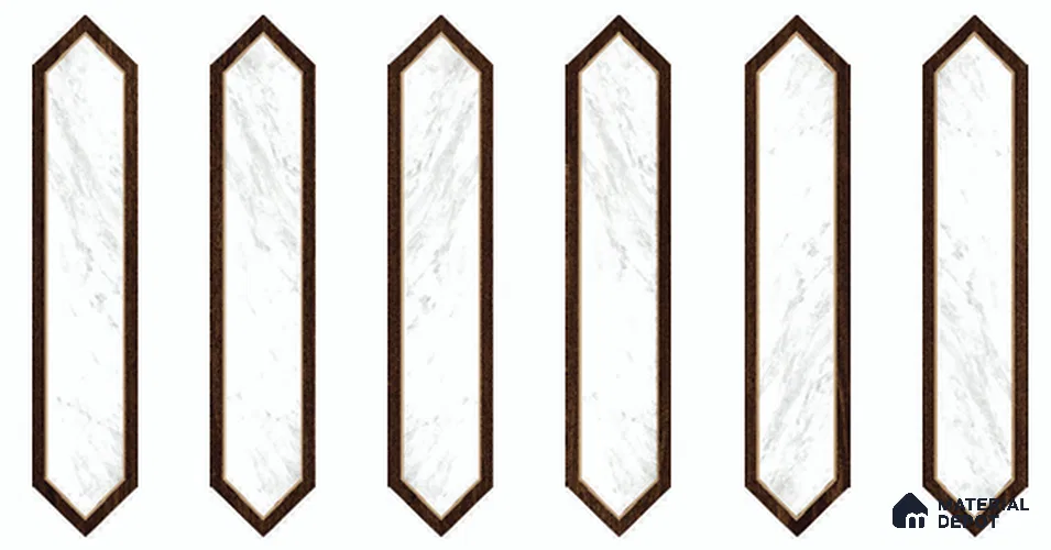 Wood Look Floor TL 13327 S Diamante Wood 1104 D 42 inch x 8 inch Satin Finish Porcelain Tile - 9 mm | 7 Random Designs