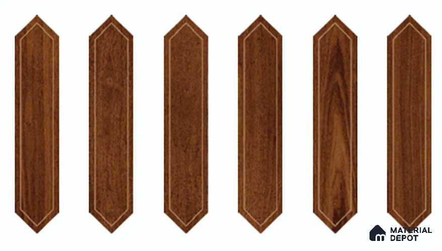Wood Look Floor TL 13327 L Diamante Wood 1103 B 42 inch x 8 inch Satin Finish Porcelain Tile - 9 mm | 7 Random Designs