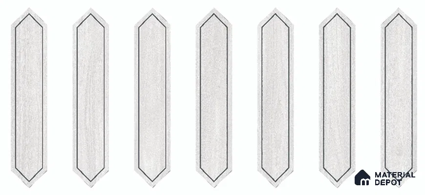 Wood Look Floor TL 13327 Y Diamante Wood 1105 E 42 inch x 8 inch Satin Finish Porcelain Tile - 9 mm | 7 Random Designs
