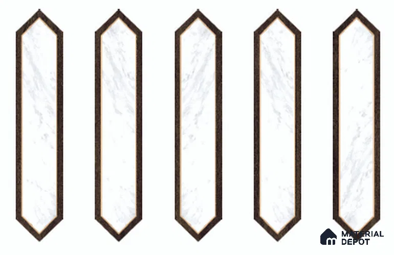 Wood Look Floor TL 13327 I Diamante Wood 1102 D 42 inch x 8 inch Satin Finish Porcelain Tile - 9 mm | 7 Random Designs