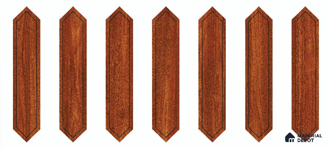 Wood Look Floor TL 13327 E Diamante Wood 1101 E 42 inch x 8 inch Satin Finish Porcelain Tile - 9 mm | 7 Random Designs