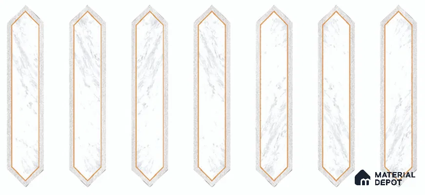Wood Look Floor TL 13327 X Diamante Wood 1105 D 42 inch x 8 inch Satin Finish Porcelain Tile - 9 mm | 7 Random Designs