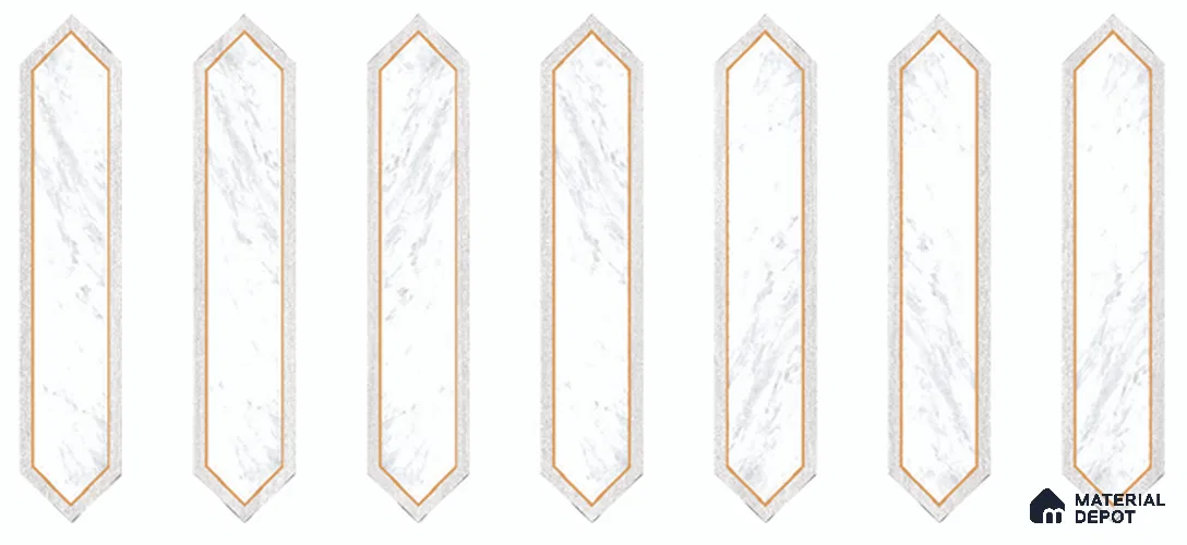 Wood Look Floor TL 13327 X Diamante Wood 1105 D 42 inch x 8 inch Satin Finish Porcelain Tile - 9 mm | 7 Random Designs