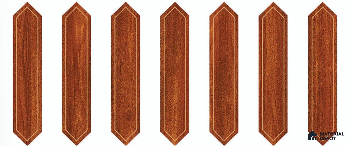 Wood Look Floor TL 13327 B Diamante Wood 1101 B 42 inch x 8 inch Satin Finish Porcelain Tile - 9 mm | 7 Random Designs