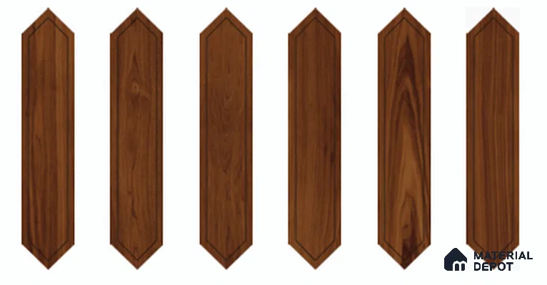 Wooden Floor Tile TL 13327 O Diamante Wood 1103 E 42 inch x 8 inch Black Engrave Punch Satin Finish Porcelain Tile - 9 mm | 7 Random Designs
