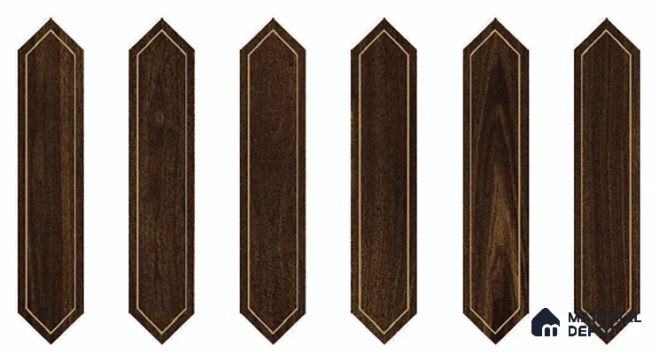 Wood Look Floor TL 13327 Q Diamante Wood 1104 B 42 inch x 8 inch Satin Finish Porcelain Tile - 9 mm | 7 Random Designs