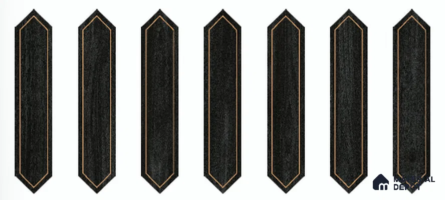 Wooden Floor Tile TL 13327 AA Diamante Wood 1106 B 42 inch x 8 inch Golden Engrave Punch Golden Engrave Punch Satin Finish Porcelain Tile - 9 mm | 7 Random Designs