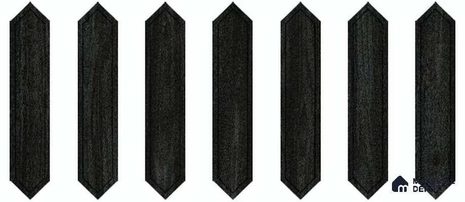 Wooden Floor Tile TL 13327 AD Diamante Wood 1106 E 42 inch x 8 inch Black Engrave Punch Satin Finish Porcelain Tile - 9 mm | 7 Random Designs