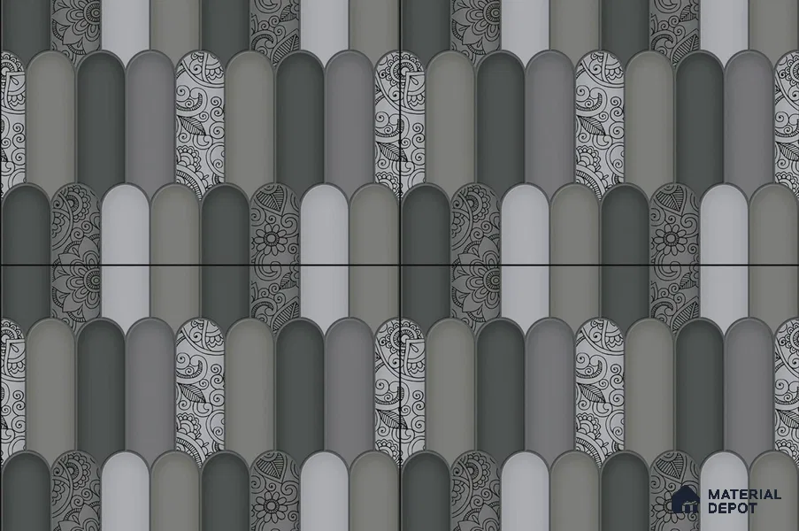 Budget Friendly Faux Subway Wall Tile Value For Money TL 03383  18 x 12 inch - Ceramic Glossy Finish -6 mm | Suitable for Kitchen & Bathroom