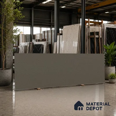 Terrazzo Counter Top Slab TL 11895 Verde Matte 8 ft x 3.7 ft Matte Full Body Vitrified Tile - 15 mm | Suitable For Counter Top, Dining Table Top & Window Frame