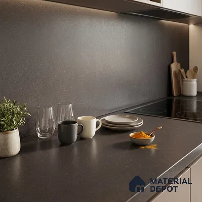 Stone Counter Top Slab TL 10056 Sago Choco Nutech 8 ft x 2.62 ft Matte Finish Full Body Vitrified Large Format Tile - 15 mm | Suitable For Counter Top, Dining Table Top & Window Frame