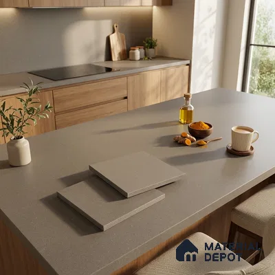 Stone Counter Top Slab TL 10056 E Sago Barly Nutech 8 ft x 2.62 ft Matte Finish Full Body Vitrified Large Format Tile - 15 mm | Suitable For Counter Top, Dining Table Top & Window Frame