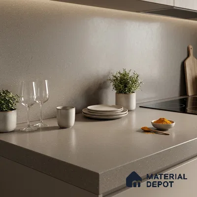Stone Counter Top Slab TL 10056 E Sago Barly Nutech 8 ft x 2.62 ft Matte Finish Full Body Vitrified Large Format Tile - 15 mm | Suitable For Counter Top, Dining Table Top & Window Frame